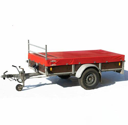 Anhängerplane für Saris-Anhänger mit Reling und H-Gestell Maß 2.57 x 1.33 x 0.15 - Ovalösen mit Drehwirbel