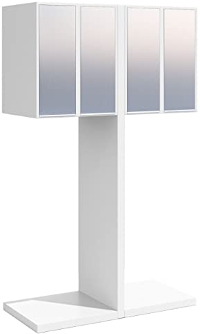 Briefkastenanlage, Design Briefkasten Hermes for Four in Weiß mit Edelstahlklappe- Bravios