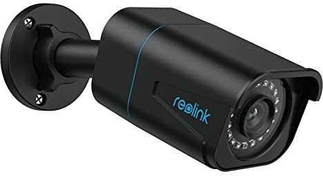 Reolink 4K IP PoE Camera Outdoor CCTV, Smart Human/Vehicle Detection, Timelapse, Up to 256GB microSD Card Slot for 24/7 Recording, RLC-810A Black