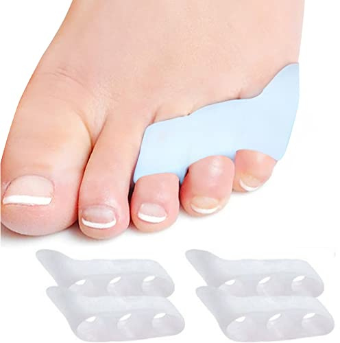 Zehenspreizer für überlappende Zehen 4 Stücke Gel Zehe Separator Kleiner Kleiner Zehen Separator & Protektor Abstandhalter Kleine Zehen Zehenspreizer Relief Kleiner Zehen Druck und Schmerzen