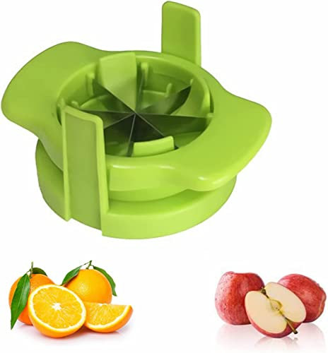 1 taglierina per tagliare limoni e lime, per decorare cibo, limone, lime, affettatrice, affettatrice, frutta, separatore di mele, taglia arancione (verde)