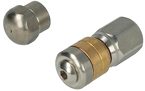 vhbw 2x Rohrreinigungsdüsen kompatibel mit Kärcher K3 Home | K2 Home, K4 Home Hochdruckreiniger - 1/8 Zoll, Starr + Rotierend