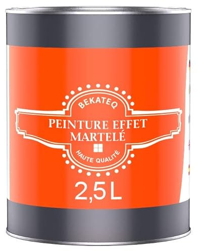 BEKATEQ LS-590 Peinture effet martelé Bronze 2,5L I 3en1: Protection contre la rouille, apprêt & vernis pour intérieur et extérieur I Peinture de protection pour métaux ferreux et non ferreux