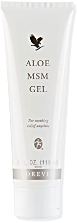 Forever Aloe MSM Gel (40% Aloe Vera), Schwefelsalbe für Sportler und aktive Menschen, natürliche Unterstützung für Bindegewebe, schnell einziehend, dermatest-zertifiziert, Tube (1 x 118 ml)