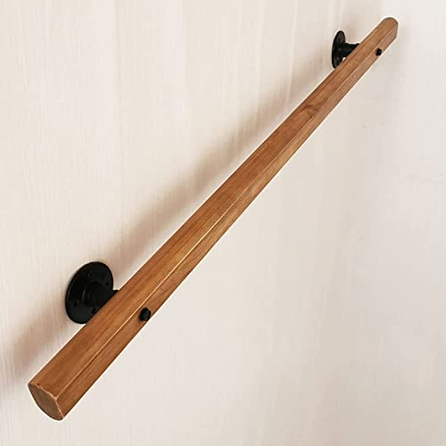 Handlauf 1Ft-20Ft Holzhandlauf-Komplettset, rutschfester Haltegriff aus Massivholz für Treppen im Innen- und Außenbereich für ältere Kinder, Dachboden-Sicherheitsgeländer, Treppengeländer, H