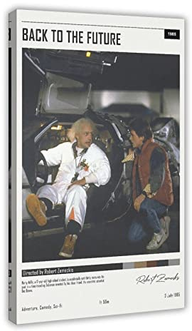 SORECI Filmposter Zurück in die Zukunft, Leinwand-Poster, Wandkunst, Dekor, Bild, Gemälde für Wohnzimmer, Schlafzimmer, Dekoration, Rahmen-Stil, 40 x 60 cm