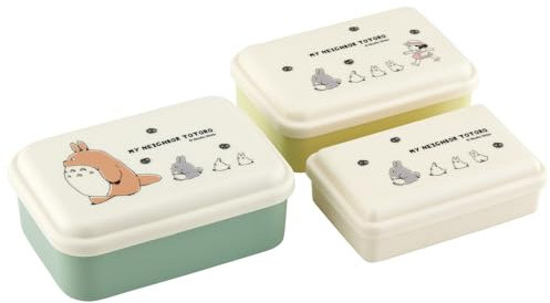 Skater SLUS3AG-A Antibacterial Seal Container, Storage Container, My Neighbor Totoro, March, Studio Ghibli, Set of 3, Made in Japan