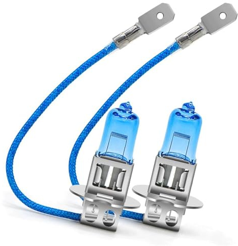 SOFOC H3 Lampe PK22S 12V 100W Kaltweiß 6000K Scheinwerfer 1500Lm +30% Helligkeit Tagfahrlicht Fern-/Abblendlicht Zusatzscheinwerfer Halogen 2Pcs