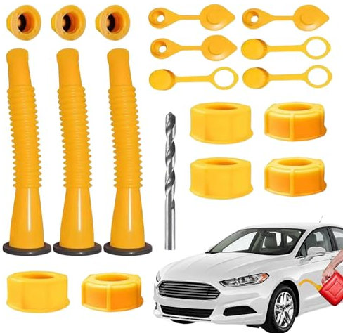 Evember Buse de canette, bec de remplacement - 3 ensembles de becs de canette, buse flexible pour un d'huile facile - Becs verseurs de canette faciles à fixer, Kit de buses de versement souples, débit