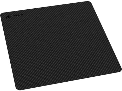 Attack Shark CM04 Carbon Fiber Gaming Mouse Pad, Extended Large XL Esports Mouse Mat G240, Smooth Glide Feeling Steady Control, Waterproof, Non-Slip Rubber Base, Stitched Edge(19 x 19)