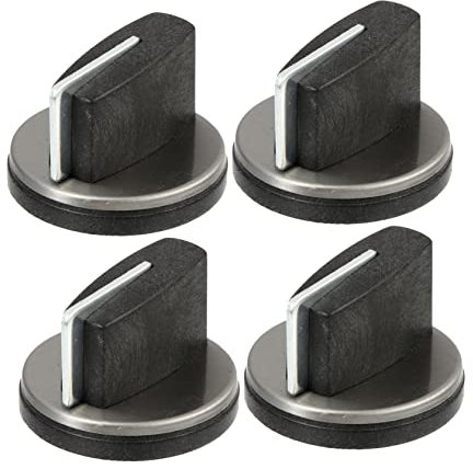 KITANDOVE 4 Stück Gasherd-drehknöpfe Rechtwinklig 0° Brenner-bedienknopf Hochfester Kunststoff Leicht Bedienbar