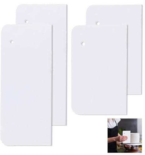 4Pcs Cake Scraper, Cake Scraper Buttercream Smoother, Decorating Durable Professional Cake Smoother, Cake Icing Smoother for Baking, Icing and Fondant Smoothing