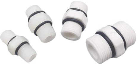 Raccordi idraulici, tubo in PVC 10 pezzi in plastica nylon filettatura maschio nipplo esagonale uguale unione tubo raccordo raccordo connettore accoppiatore for acqua olio(32mm)