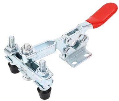 Hold Down Toggle Clamps, Dual Head Clamps Hand Tool Toggle Clamp, 500Lbs Antislip Quick Release Horizontal Toggle Clamp for Cam Over Clamp Woodworking