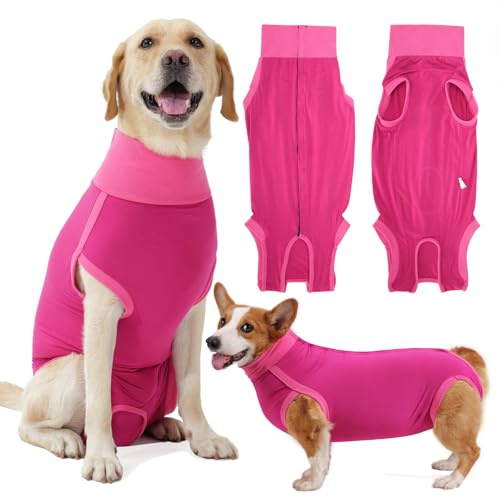 HEYWEAN Body für Hunde nach Operationen – Chirurgischer Anzug für männliche und weibliche Hunde – Erholungsanzüge, Pyjama, Sterilisierungskleid – T-Shirt für Hunde