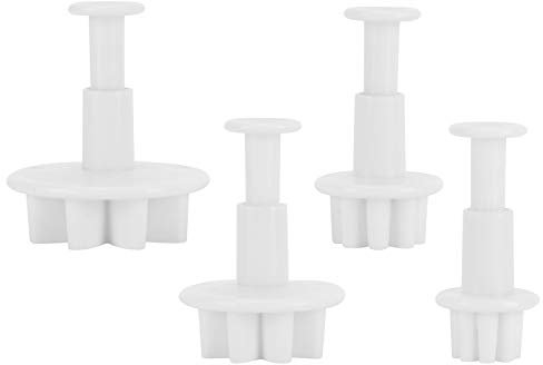 4 Pezzi Strumenti per Taglierina Fondente, Strumento di Cutter per Cutter a Motivi Floreali per Decorare Torte, Cioccolato e Argilla