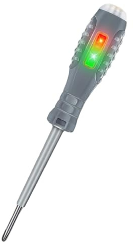 Test De Fil De Phase Neutre - Détecteur De Tension Sans | Lumière Et Tournevis - Testeur D'électricien De Fil Sous Tension De Circuit D'alimentation De Courant Électrique - Testeur D'élec