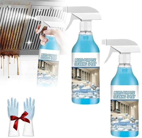 Spray Splash Cleaner, 2025 Upgrade Stove Splash Foam Spray Cleaner, Multipurpose Handheld Kitchen Spray Degreaser for Stoves,Ovens,Kitchenware with Gloves