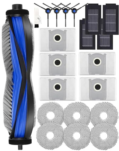 T50 PRO OMNI Gen2 Ricambio per Ecovacs Deebot 50 PRO OMNI Gen2/T50 OMNI/T50 PRO OMNI/T50 Omni Gen2 Set di Accessori, 1 Spazzola Principale, 4 Spazzole Laterali, 6 Tappetini, 4 Filtri HEPA
