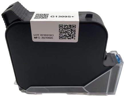 G1309S+ Cartouche de solvant à séchage rapide pour imprimantes à jet d'encre Noir 25,4 mm