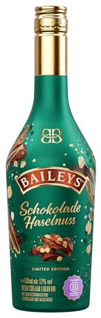 Baileys Schokolade Haselnuss, Irish Cream Likör, limitierte Edition, purer Genuss zu besonderen Anlässen und an den Feiertagen, B-Corp zertifiziert, 17% vol, 500ml Einzelflasche
