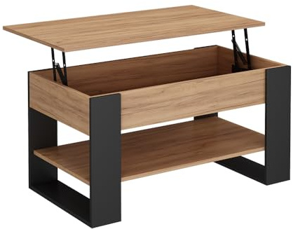 Vicco Mesa Baja Lifto, Roble/Antracita, 92 x 51 cm