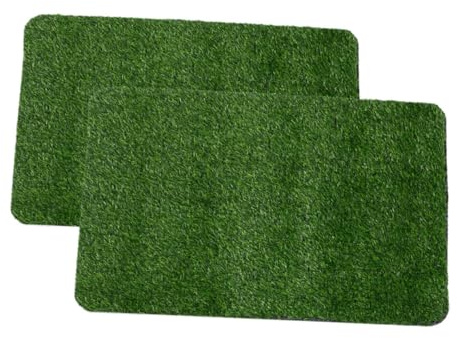 DECOMELODY 2piezas Felpudo De Césped Artificial Realista Alfombras De Entrada para Exterior De Tapete De Césped Artificial para Puerta Principal Porche Patio Felpudo De De Entrada