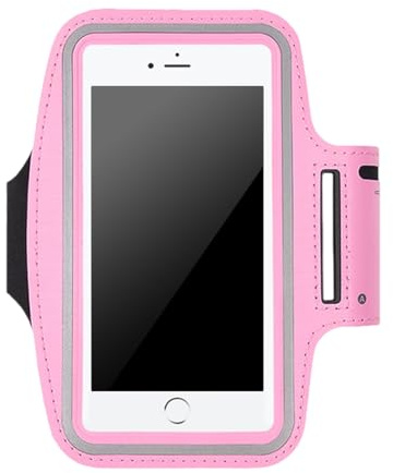 SGERUFZ Fascia da Braccio Sportiva – Rosa, Cinturino Regolabile, Compatibile con Smartphone fino a 6,5 Pollici, Ideale per Jogging, Fitness, Ciclismo e Escursionismo