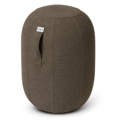 VLUV® KAPSUL STOV Balancehocker mit Stoffbezug Greige (Grau/Braun) Größe L