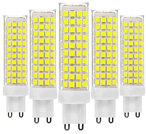 Bombillas LED G9 15W Equivalente 150W Sin parpadeo (CRI) >80 Para lámparas araña lámparas techo lámparas mesa para uso en interiores hogar y oficina no regulables(Cool White 6000K)