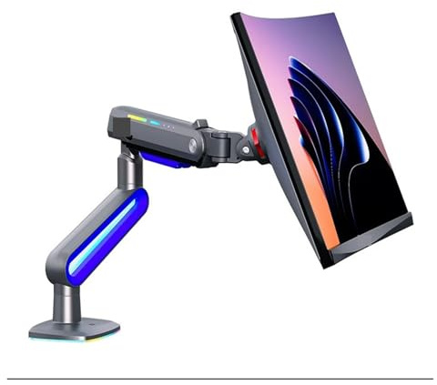 AXEOAHRA Monitor de juegos de escritorio G70 L60 F6 E6 con pantalla curva de 32 a 60 pulgadas, soporte ARM de 2 a 20 kg, soporte ultra ancho con luces RGB(G70)