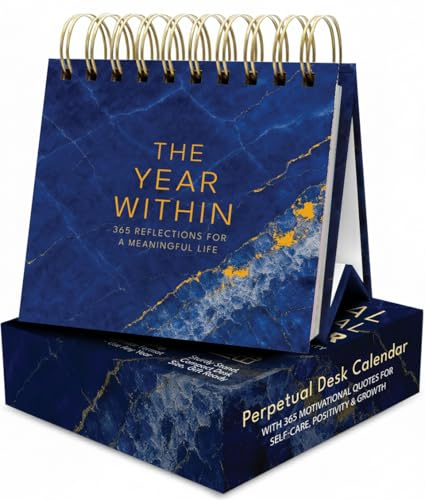 Only Zest Flip Perpetual Calendar - Desk Decor - Daily Affirmations for Men | 365 Motivational Calendar with Quotes, Positive Affirmations, Inspirational Gift