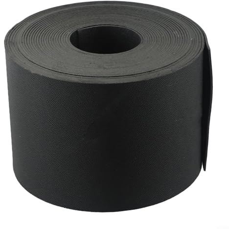 Yuanpgky Rouleau de bordure de jardin en polyéthylène 12 cm de hauteur 10 m pour bordure de pelouse et bordure paysagère avec 10 piquets de fixation en ABS compatible avec séparation de l'herbe et des