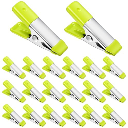 20 Pcs Small Clamps Garden Mini Spring Clamp Heavy Duty for Crafts Backdrop Warm House Metal Clips 3/4 Inch Jaw Opening for Woodworking Photography Home Decoration or Industrial Production, Green
