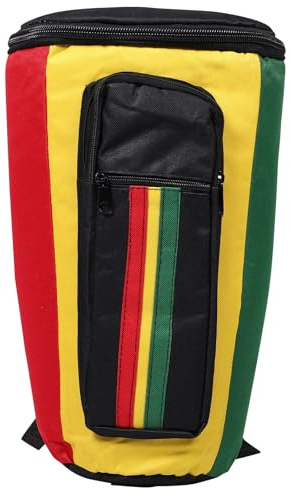 Djembe Tasche für 8 Zoll, Wasserabweisend, Rucksack Stil, Doppelte Träger | Oxford Gewebe, Metall und Kunststoff, Reise und Auftritte, Bequemes Tragen, Vielseitig Nutzbar