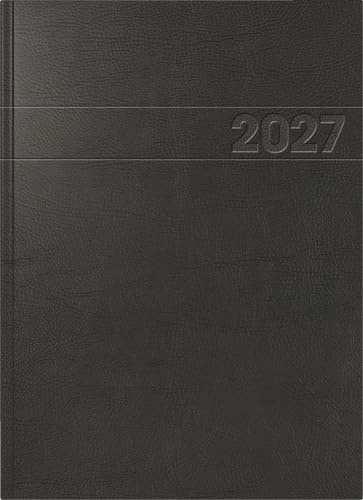 BRUNNEN Buchkalender Mod. 787 2027 | A4, Kunststoff, schwarz