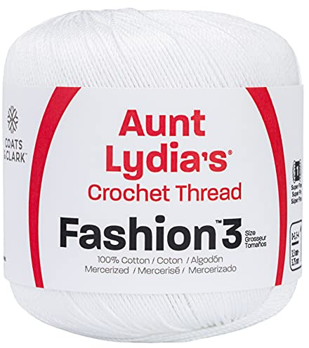 Red Heart Fashion Crochet Thread, White