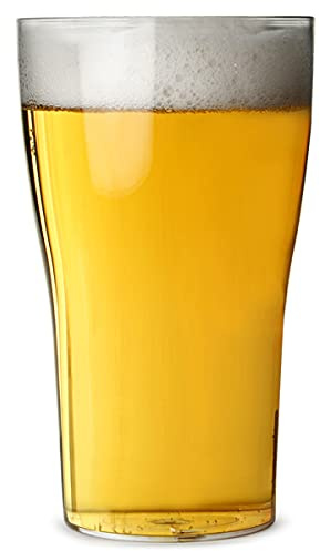 bar@drinkstuff Clarity Polystyrene Tulip Pint Glasses CE 20oz / 568ml, Case of 100