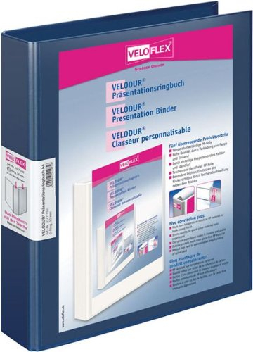 Veloflex Präsentations-Ringbuch Ordner (blau, Polypropylen (PP), A4)