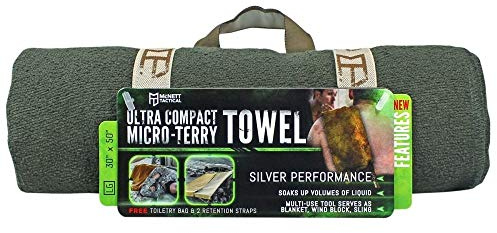 GEAR AID Quick Dry and Compact Micro-Terry Towel, OD Green, Large, 30 x 50