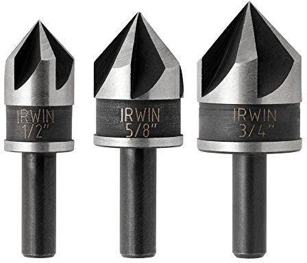 Irwin Tools IRWIN Drill Bit Set, Countersink, Black Oxide, 3-Piece (1877720)