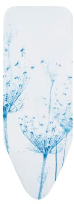 Brabantia 2mm Built-in-Foam Ironing Board Cover (C Board/Cotton Flower) Heat-Resistant, Non-Slip, Cord Fastener
