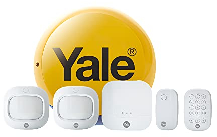 Yale IA-320 Sync Smart Home Alarm 6 piece kit. Includes Sync Alarm Hub, External Siren, 1x Door/Window Contacts, 2x PIR Motion Detector, Keypad. Works with Alexa, Google Assistant & Philips Hue