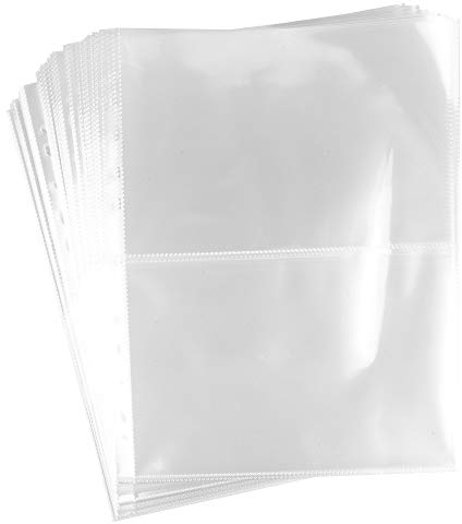 Ideen mit Herz Sammelhüllen | Klarsichthüllen zum Abheften | Prospekthüllen | DIN A4 | 2-geteilt | 2 Fächer je 22 x 15 cm (Din A5) | glasklar | transparent | 50 Stück