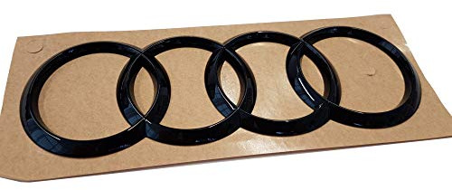 Audi 8V5853742T94 Ringe Emblem Logo Aufkleber Black Edition, schwarz glänzend, nur für A3 (8V) Limousine
