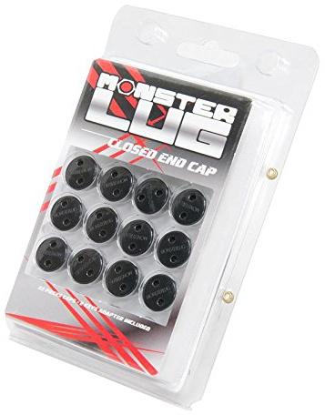 Wheel Mate Monster Lug Nut Caps - 14X1.50 Black