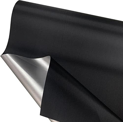 aufodara Verdunklungsstoff Meterware Fenster Verdunkelung mit Silberbeschichtung Breite 145cm Inklusive Klebepads Länge 50cm, 100cm, 150cm, 200cm (200x145cm)