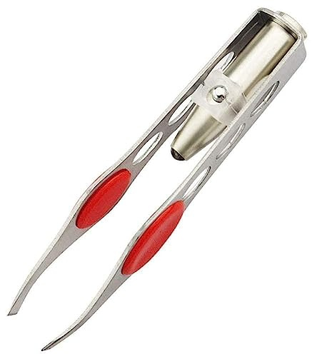 Detalles de pinzas prácticas con luz LED para depilación, cejas y DJ0342# herramienta de maquillaje de pestañas