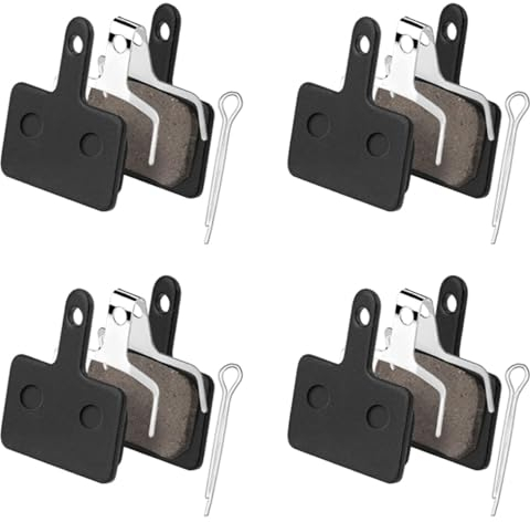 YZDZSW Bremsbeläge Fahrrad, 4 Paar Fahrrad Scheibenbremsbeläge, Fahrradbremsen Schwarz Scheibenbremse für Shimano M315 M355 M515 M515-LA-M M525 Nexave C50 C601 usw