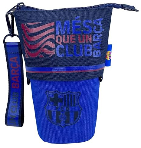 CYPBRANDS FC Barcelona- Estuche, Portatodo, Material Escolar, Color Blaugrana, Barça, Mes Que un Club, Producto Oficial
